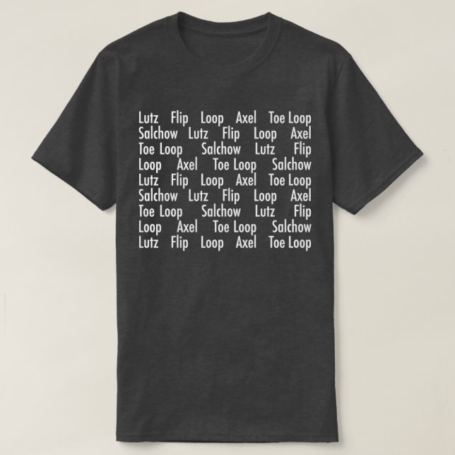 Figure Skating Jumps T-Shirt (Design Front)