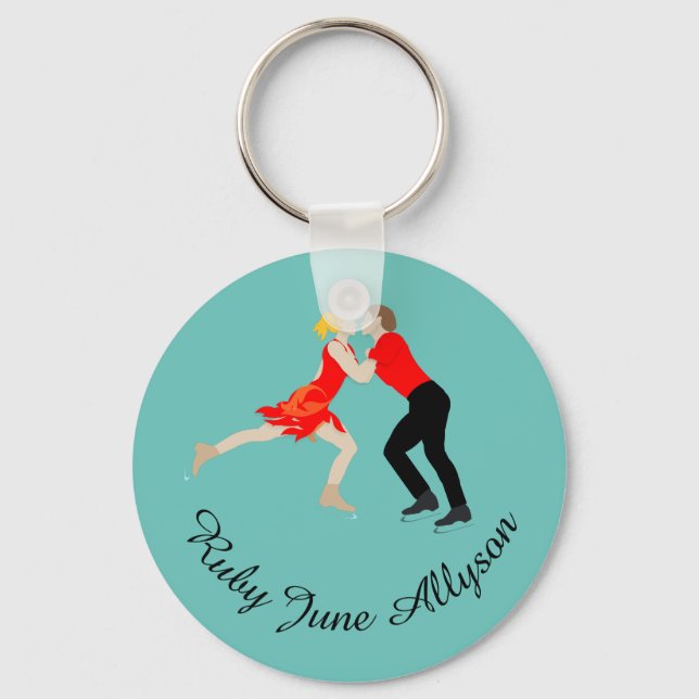 Figure Skating Keychain (Front)