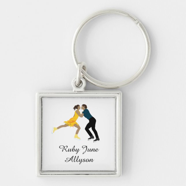 Figure Skating Keychain (Front)