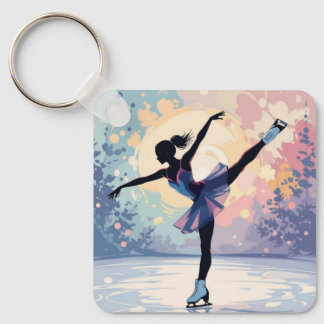 Figure skating keychain