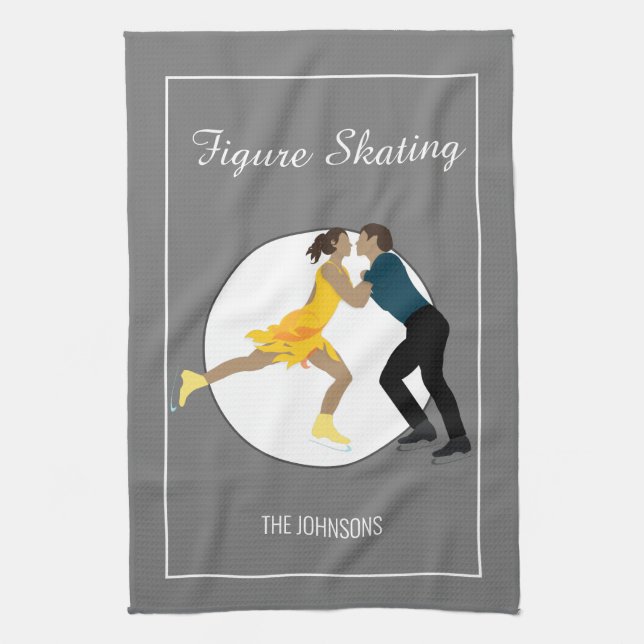 Figure Skating Kitchen Towel (Vertical)