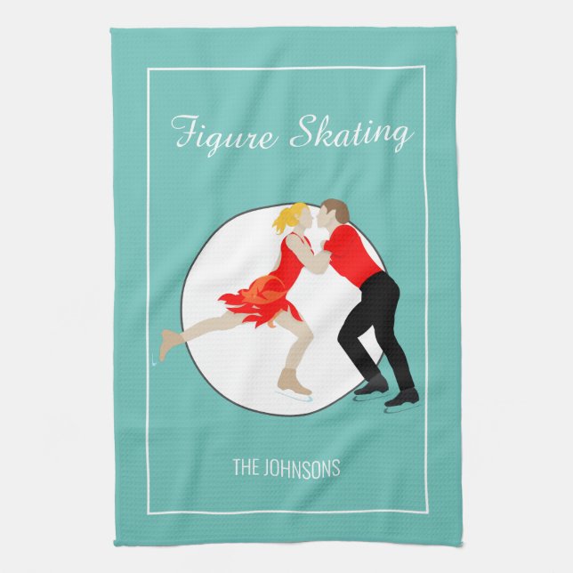Figure Skating Kitchen Towel (Vertical)