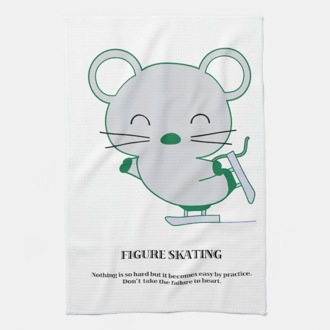 Figure skating kitchen towel (Vertical)