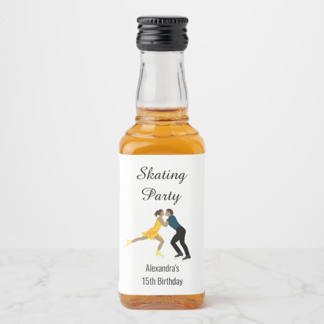 Figure Skating Liquor Bottle Label (Front)