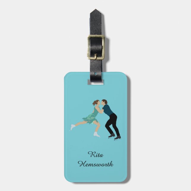 Figure Skating Luggage Tag (Front Vertical)