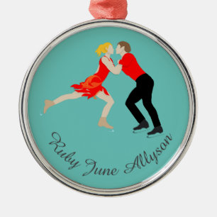 Figure Skating Metal Ornament