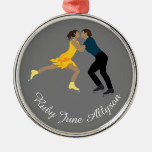 Figure Skating Metal Ornament