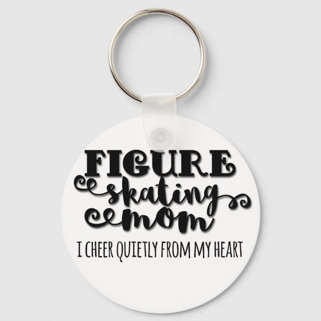 Figure Skating Mom Gift Keychain (Front)