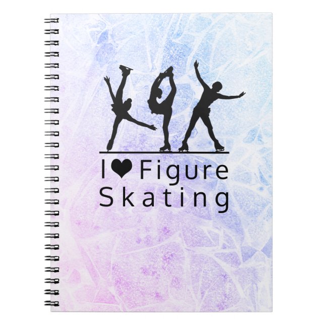 Figure skating notebook - Pink to blue (Front)