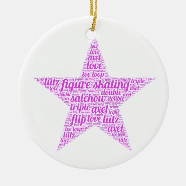 Figure Skating Ornament Customized With Your Name (Front)