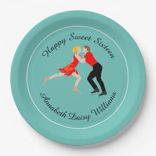 Figure Skating Paper Plate (Front)