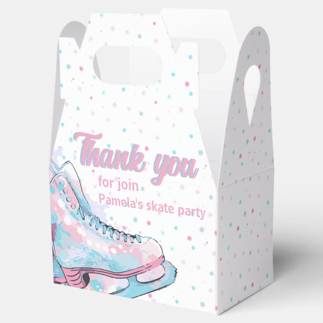 Figure skating party  favor box (Opened)
