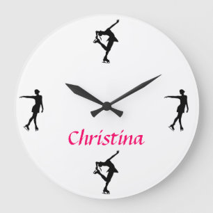 Figure Skating Personalized Clock