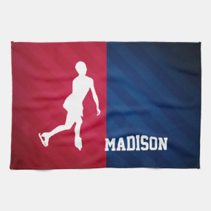 Figure Skating; Red, White, and Blue Kitchen Towel