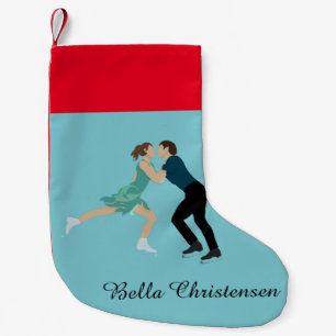 Figure Skating Small Christmas Stocking