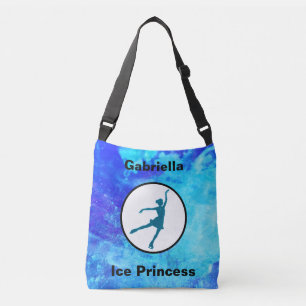Figure Skating Sparkle "Ice Princess" Watercolor Crossbody Bag