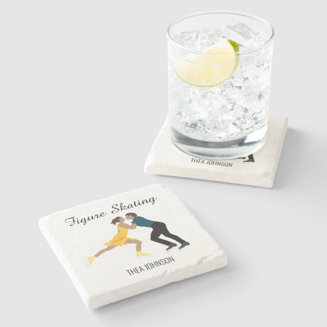 Figure Skating Stone Coaster (Side)