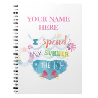 Figure Skating Summer Gifts Notebook