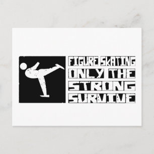 Figure Skating Survive Postcard