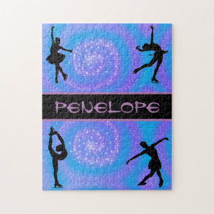 Figure Skating Swirl Jigsaw Puzzle
