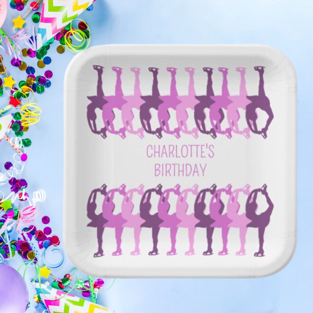 Figure skating synchronized group Personalized  Paper Plate (Creator Uploaded)