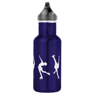 Figure Skating Water Bottle (18 oz), DARK BLUE