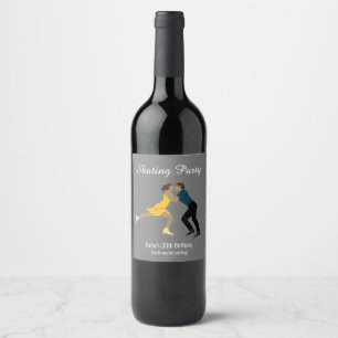 Figure Skating Wine Label