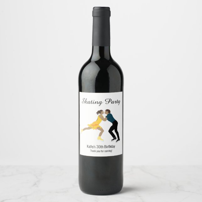 Figure Skating Wine Label (Front)