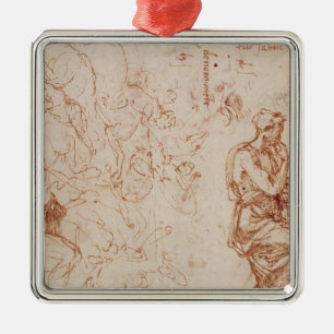 Figure Studies for a Woman Metal Ornament