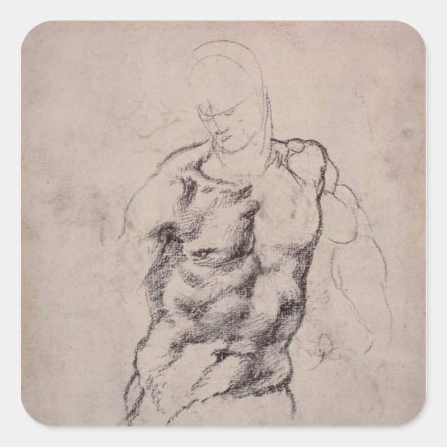 Figure Study 2 Square Sticker (Front)