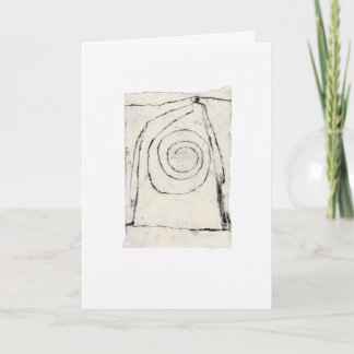 Figure with spiral card