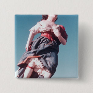 Figurehead from unknown sailing ship 2 inch square button