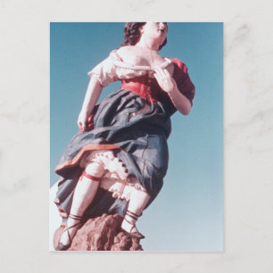 Figurehead from unknown sailing ship postcard