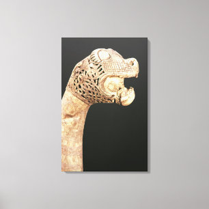 Figurehead of a Viking Longship, found at Oseberg, Canvas Print