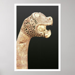 Figurehead of a Viking Longship, found at Oseberg, Poster