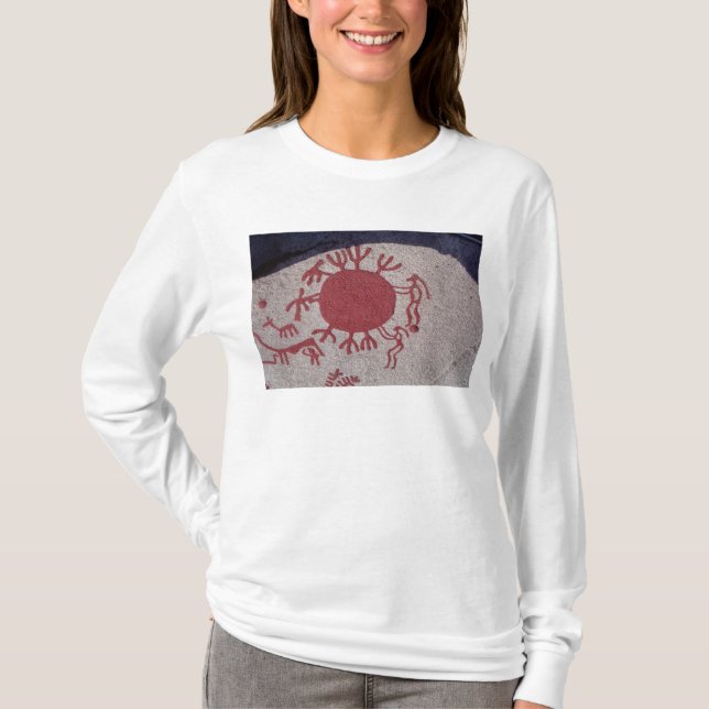 Figures and animals around a sun T-Shirt (Front)