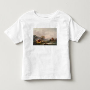 Figures Guiding a Sampan Round a Bend in a River, Toddler T-shirt