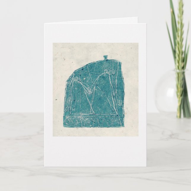 Figures holding hands card (Front)