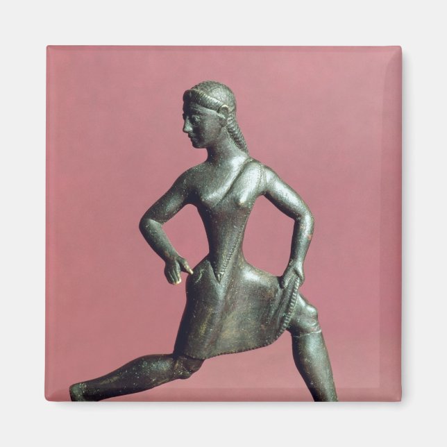Figurine of a girl running, magnet (Front)