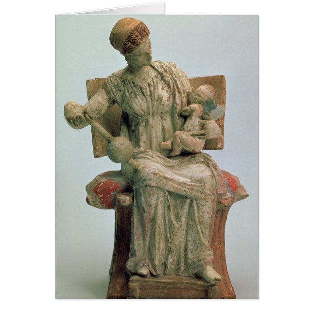 Figurine of Aphrodite playing with Eros (Front)