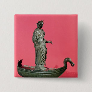 Figurine of the Goddess Sequana 2 Inch Square Button
