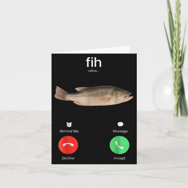 Fih Calling Remind Me Message Decline Accept Phone Card (Front)