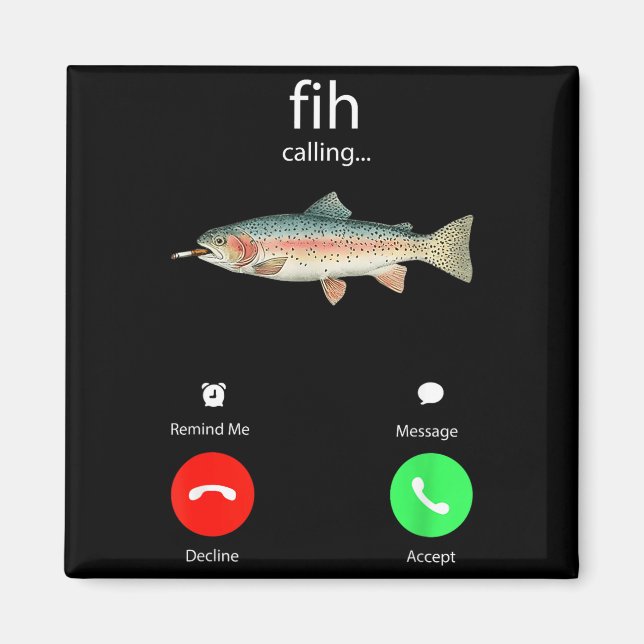 Fih Calling Remind Me Message Decline Accept Phone Magnet (Front)