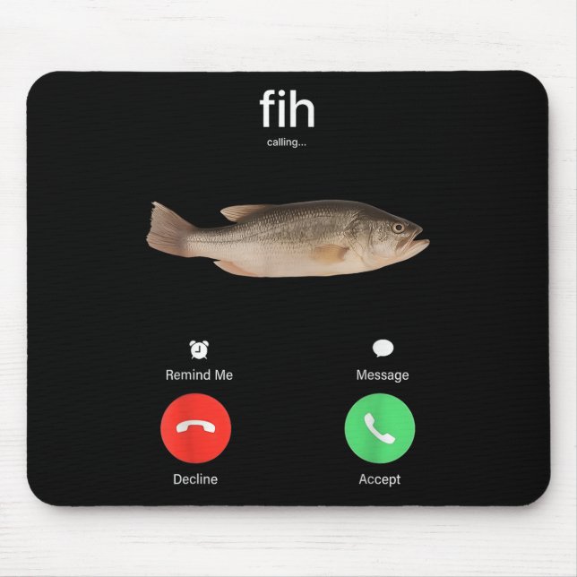 Fih Calling Remind Me Message Decline Accept Phone Mouse Pad (Front)