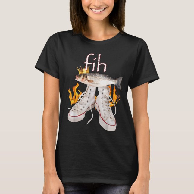 Fih Scute Ss Cute Sss Fish Funny Misspelled Fish M T-Shirt (Front)
