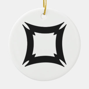 FIHANKRA   Adinkra Symbol of Security and Safety Ceramic Ornament