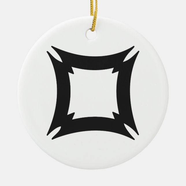 FIHANKRA | Adinkra Symbol of Security and Safety Ceramic Ornament (Front)