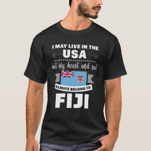 Fiji American Quotes Fijian Flag T-Shirt