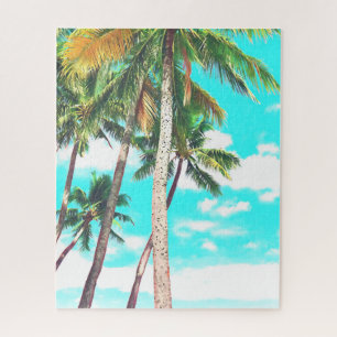 Fiji Bula palm trees landscape challenging Jigsaw Puzzle
