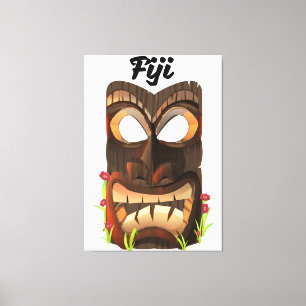 Fiji carved mask canvas print
